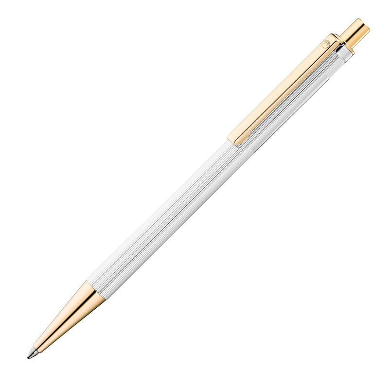 ECO Kugelschreiber Korn-Design silber, goldplattierte Beschläge