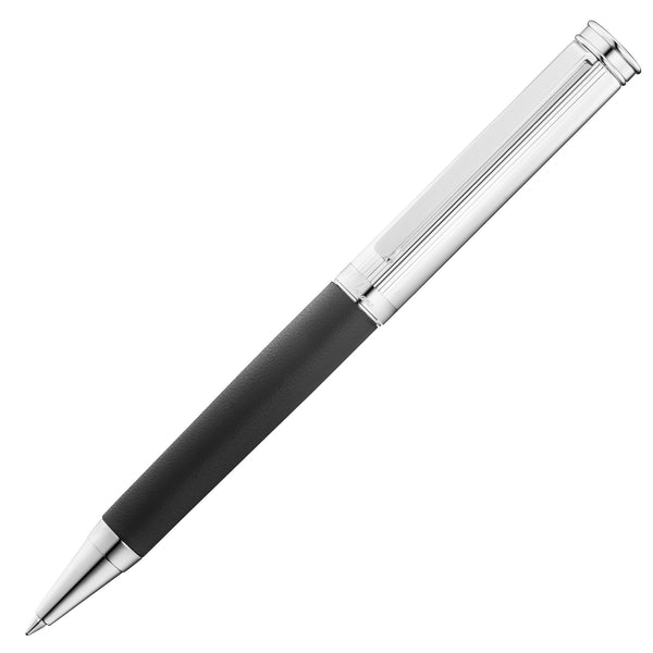 SOLON Kugelschreiber Linien-Design/Nappaleder schwarz