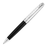 PRÉCIEUX Kugelschreiber Lack schwarz/wellenförmiger Diamantschnitt