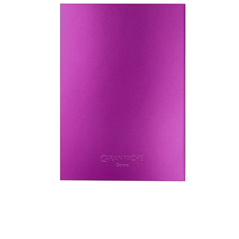 caran d'ache Notizbuch metallic violett liniert A5 colormat-x