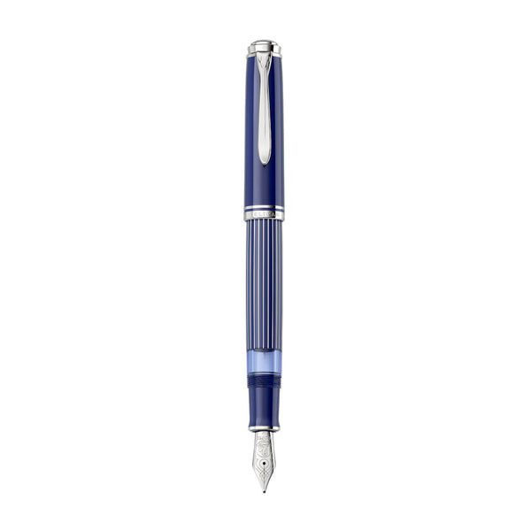 Souverän® M815 Metal Striped Blue Füllfederhalter