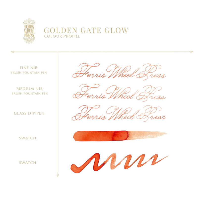 Tintenglas Golden Gate Glow Ink 38ml