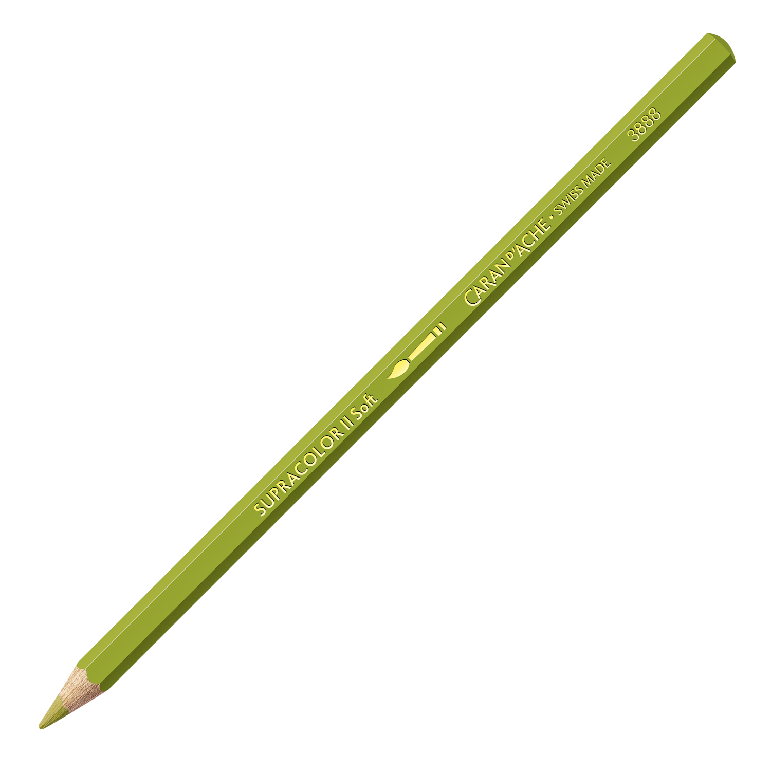 Matita Acquerellabile Caran D'Ache Supracolor Soft – Verde Scuro – 3888/229 – Mina Morbida 3,8 Mm Per Grandi Superfici, Colori Intensi E Coprenti