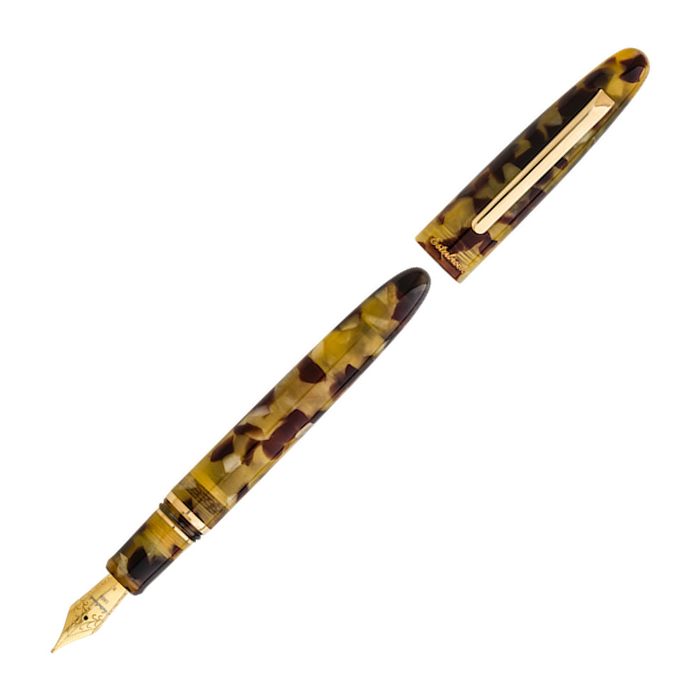Esterbrook Estie Füllfederhalter – Fein, Farbe Tortoise Chrome, Edelharz, Mit Tintenpatrone Oder Konverter